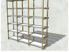 精品创意装饰架货架书柜书架博古架室内家具SU模型设计素材 家居空间模型大全 18677696